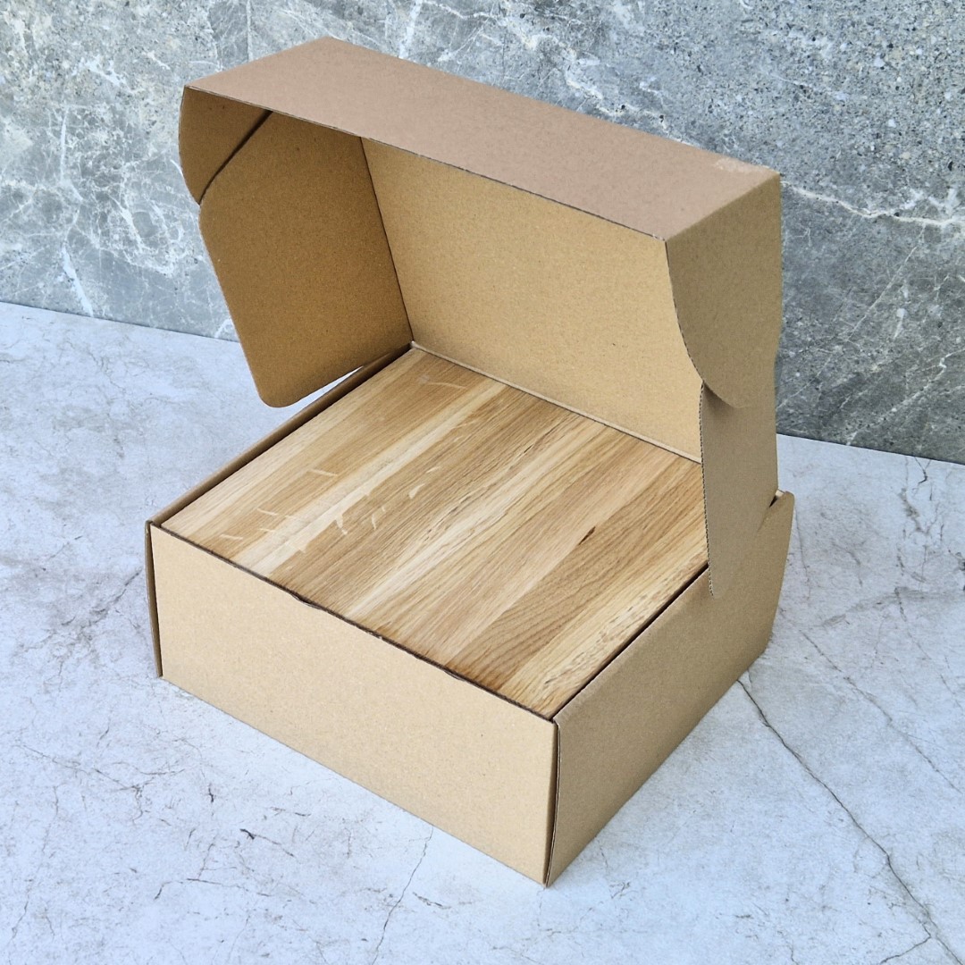 Manufacturer of wooden promotional gadgets – Flute E cardboard (FEFCO 427)