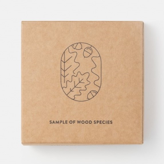 Manufacturer of wooden cutting boards – kraft cardboard box with 1C black printing
