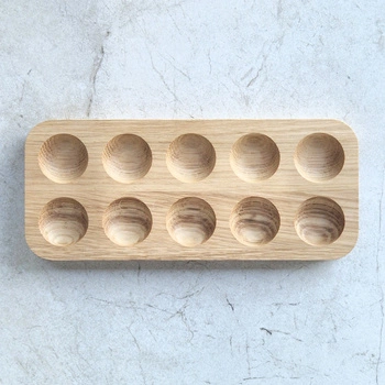 Oak tray for 10 eggs 235x100x20mm