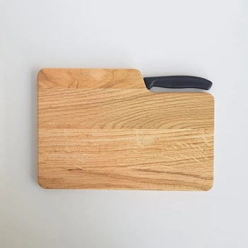 Oak board with knife slot 300x200x15mm