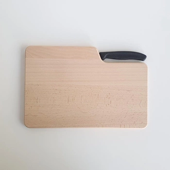 Beech board with knife slot 300x200x15mm