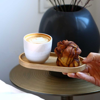 Set of 2 mini oak trays