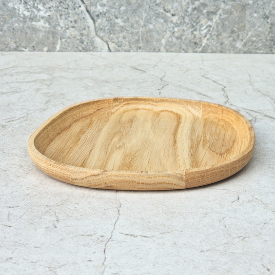 Oak deco tray STONE 160x150x15 mm