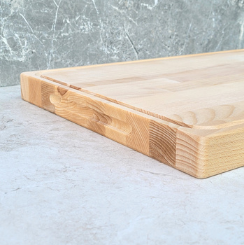 Blok do krojenia z rowkiem bukowy (mikrowczep) 520x380x40 mm