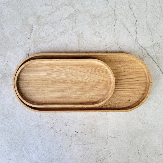 Taca dekoracyjna dębowa 250x120x15 mm