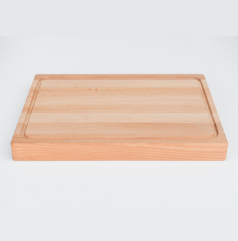 Thick Beech  cutting board with groove 395x295x40 mm