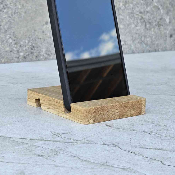 Dębowy stojak na telefon 100x80x15 mm