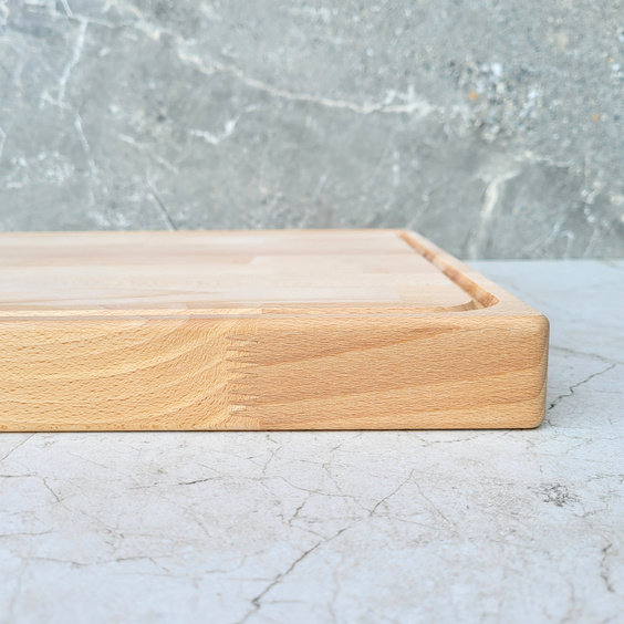 Blok do krojenia z rowkiem bukowy (mikrowczep) 520x380x40 mm
