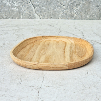Oak deco tray STONE 160x150x15 mm