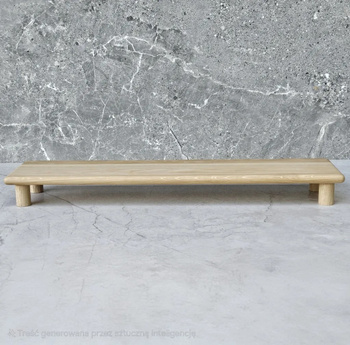 Dębowa taca dekoracyjna na nóżkach 565x140x55 mm