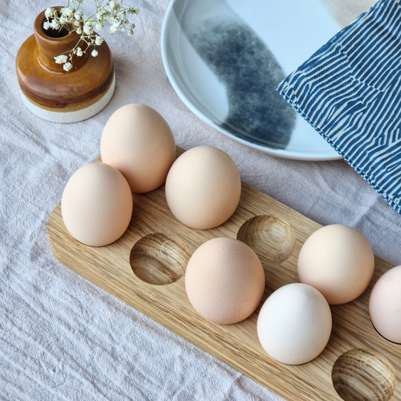 Oak tray for 10 eggs 235x100x20mm