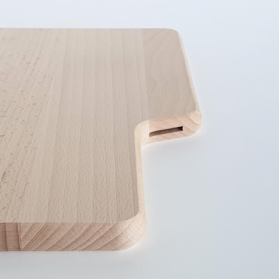 Beech board with knife slot 300x200x15mm
