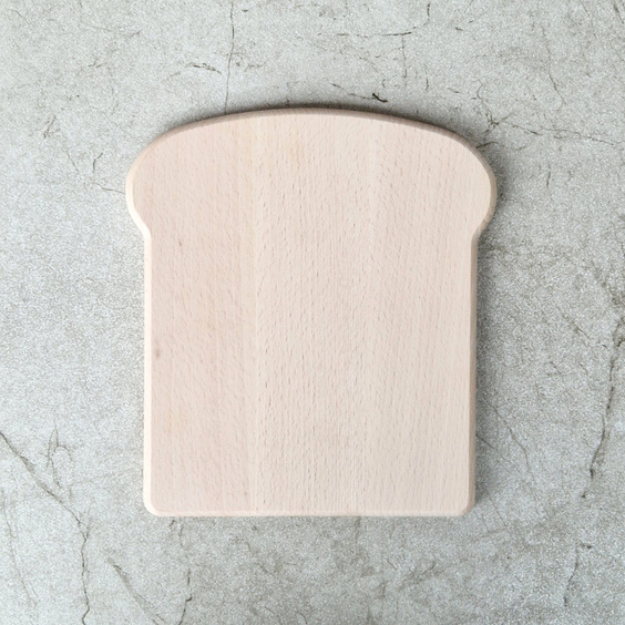 Beech cutting board toast slice 220x200x15mm