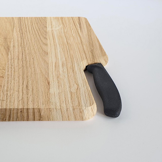 Oak board with knife slot 300x200x15mm