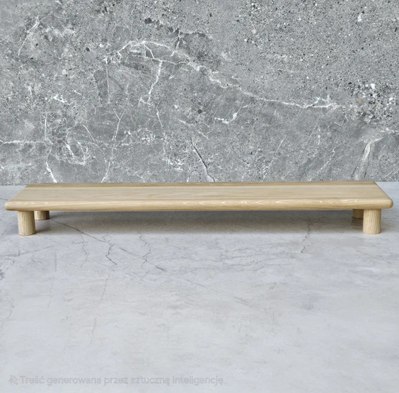 Dębowa taca dekoracyjna na nóżkach 565x140x55 mm