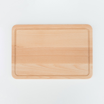 Deska do krojenia z rowkiem bukowa 300x200x15 mm