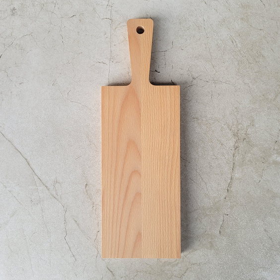 Beech cutting board with handle 395x130x20 mm
