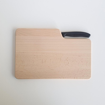 Beech board with knife slot 300x200x15mm