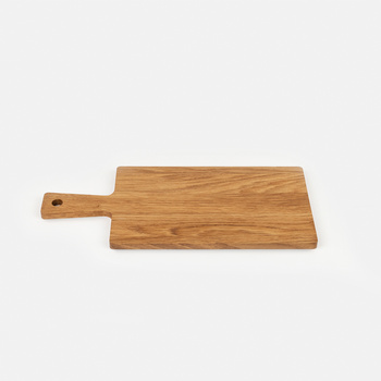 Deska do krojenia z rączką dębowa 340x150x9 mm