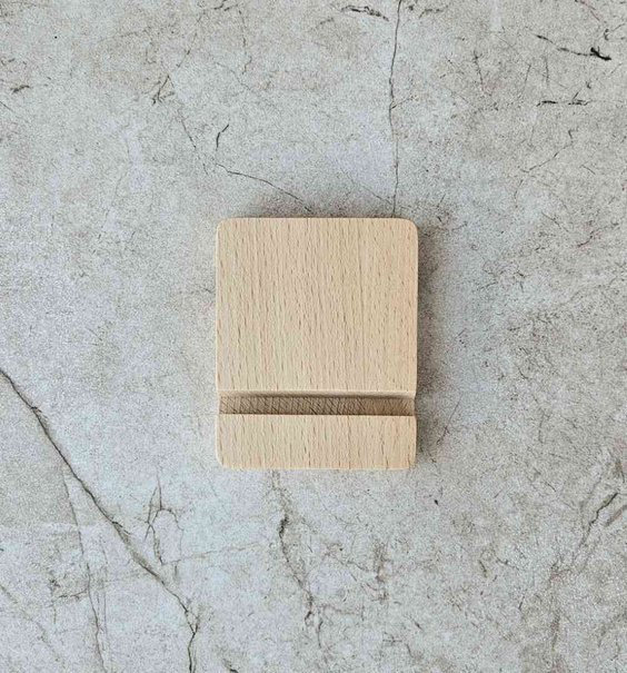 Bukowy stojak na telefon 100x80x15 mm