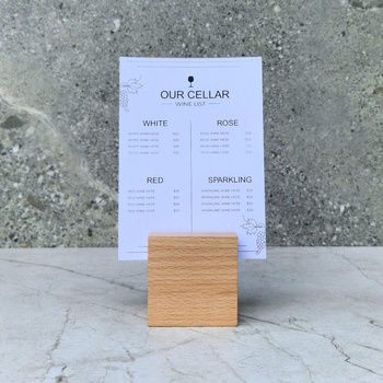 Wooden postcard stand 60x60x60 mm