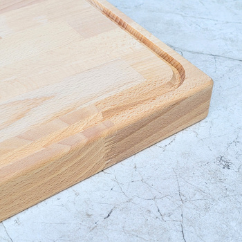 Blok do krojenia z rowkiem bukowy (mikrowczep) 520x380x40 mm