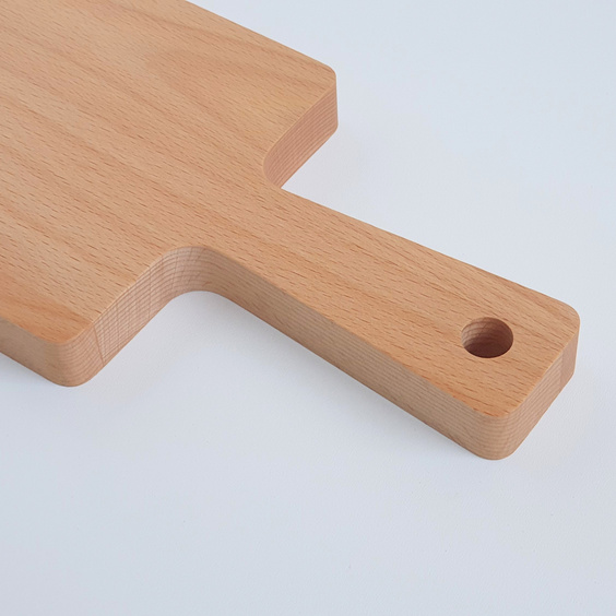 Bukowa deska do krojenia z rączką 395x130x20 mm