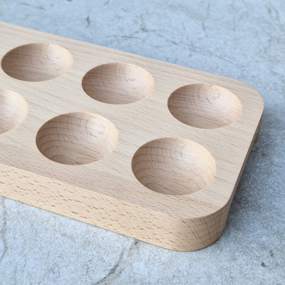 Beech tray for 10 eggs 235x100x20mm