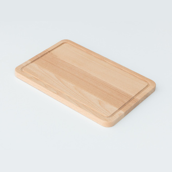 Deska do krojenia z rowkiem bukowa 300x200x15 mm