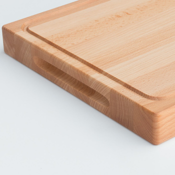 Thick Beech  cutting board with groove 395x295x40 mm
