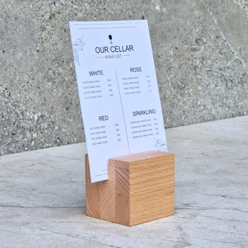 Wooden postcard stand 60x60x60 mm