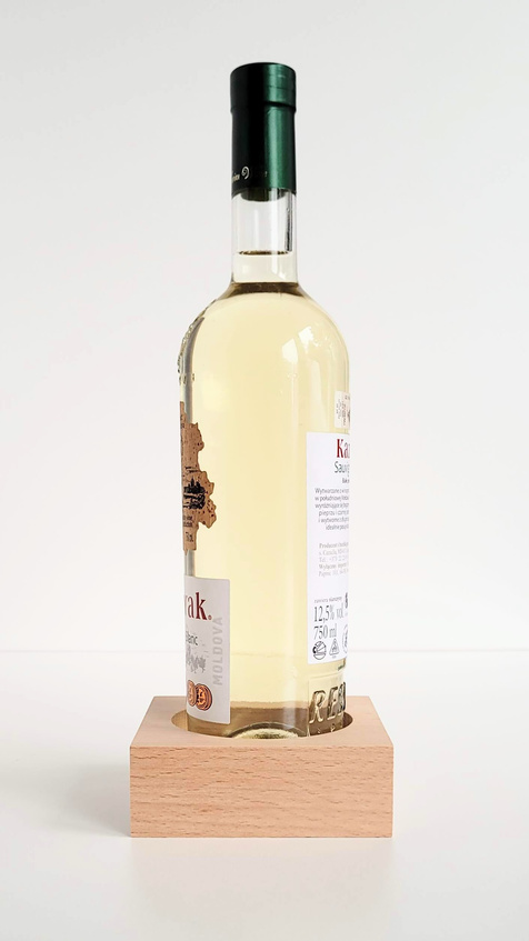 Podstawka na wino bukowa 110x110x40 mm 