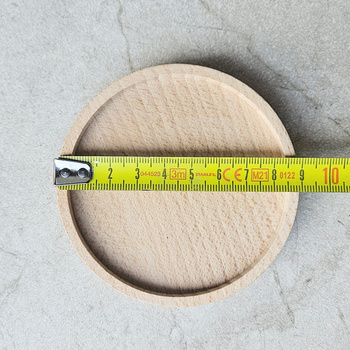 Bukowa nakładka na kieliszki z miejscem na przekąski 90x15 mm