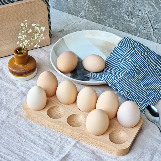 Beech tray for 10 eggs 235x100x20mm
