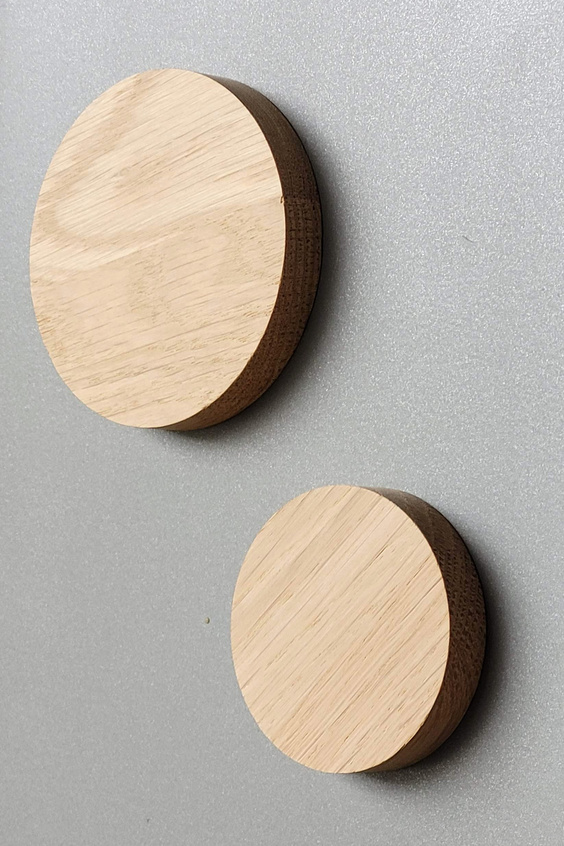 Magnes na lodówkę dębowy ∅60 mm