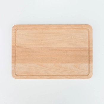 Deska do krojenia z rowkiem bukowa 300x200x15 mm