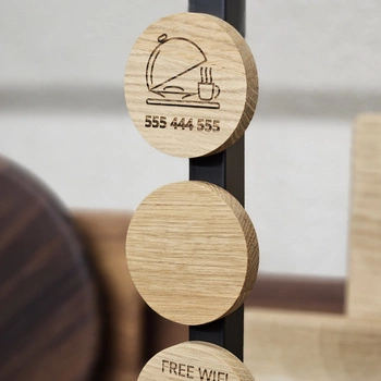 Magnes na lodówkę dębowy ∅80 mm 