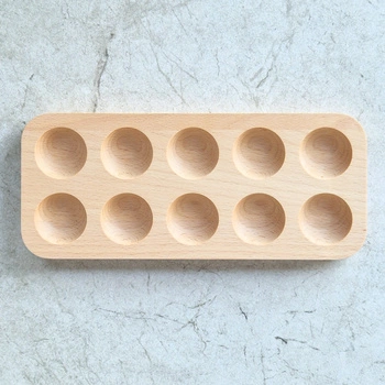 Taca bukowa z miejscem na jajka 235x100x20mm