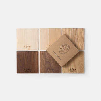 Podkładki - Wzornik rodzajów drewna 6 gatunków x 3 wykończenia